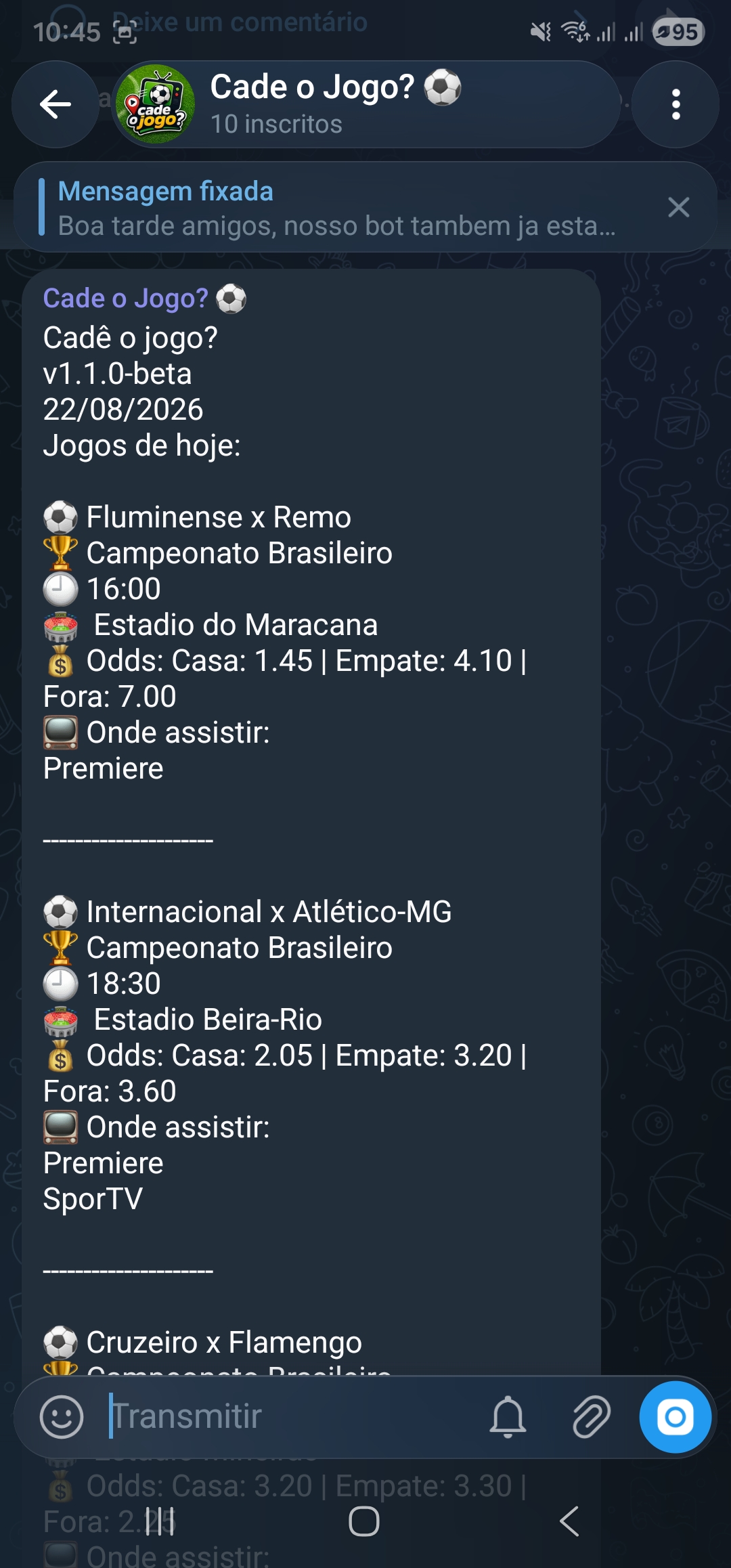 Exemplo do Cadê o Jogo?