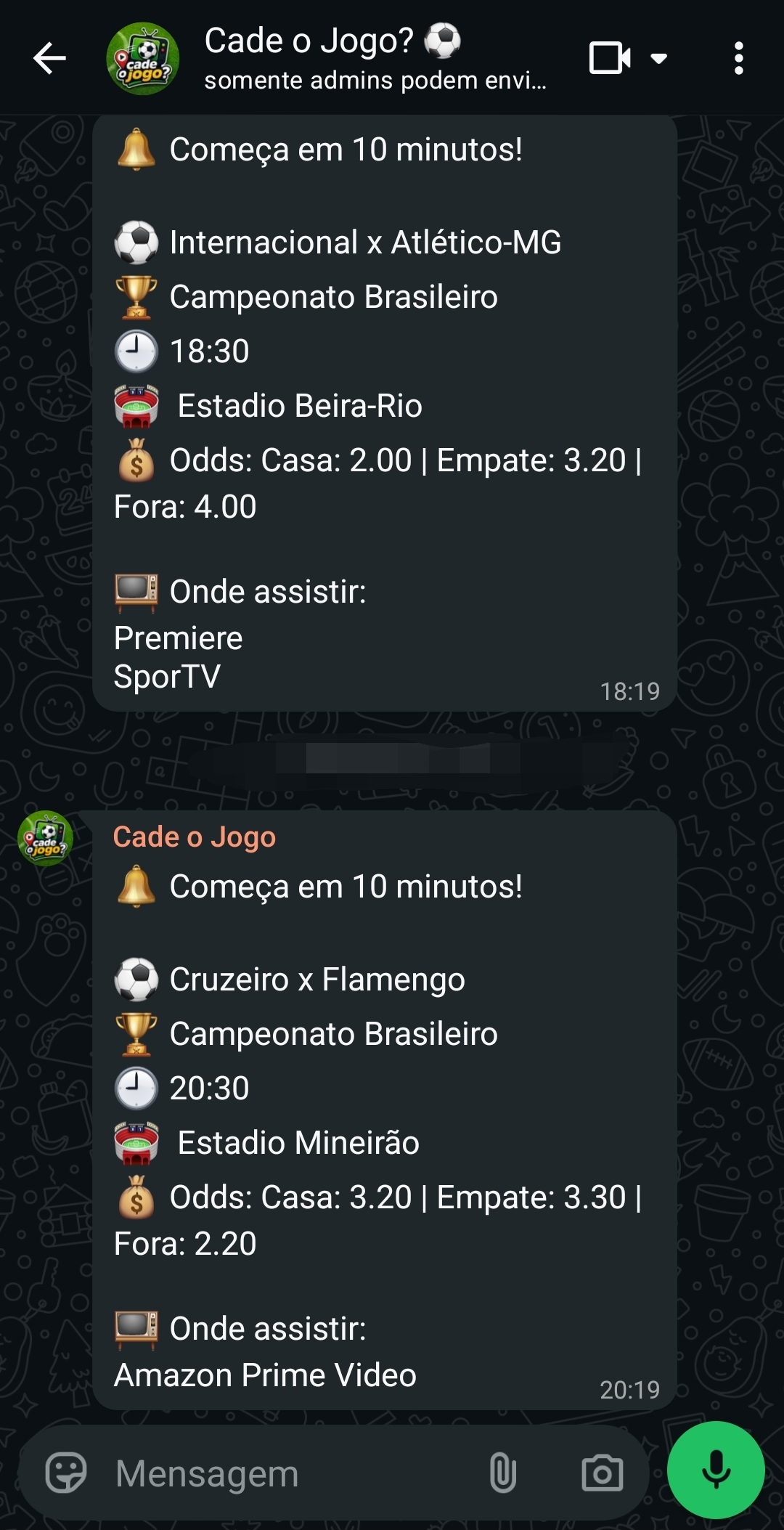 Exemplo do Cadê o Jogo?
